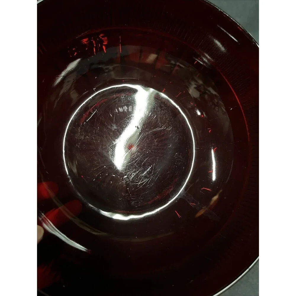 VTG Anchor Hocking Coronation Royal Ruby ‎ Master Bowl & Berry Bowls 6pc Set
